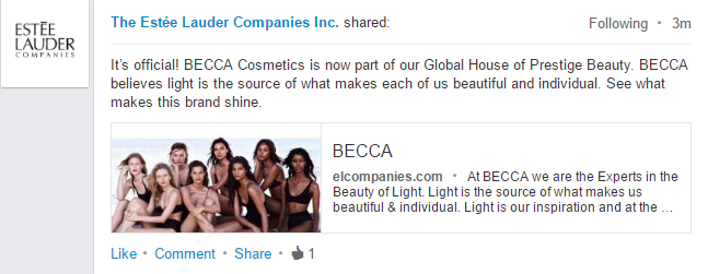 2016 12 05 becca update linkedin estee lauder
